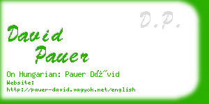 david pauer business card